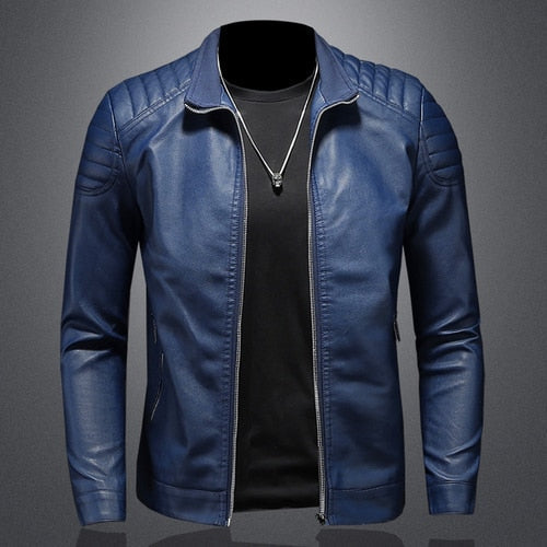 Men's Plain Leather Jacket