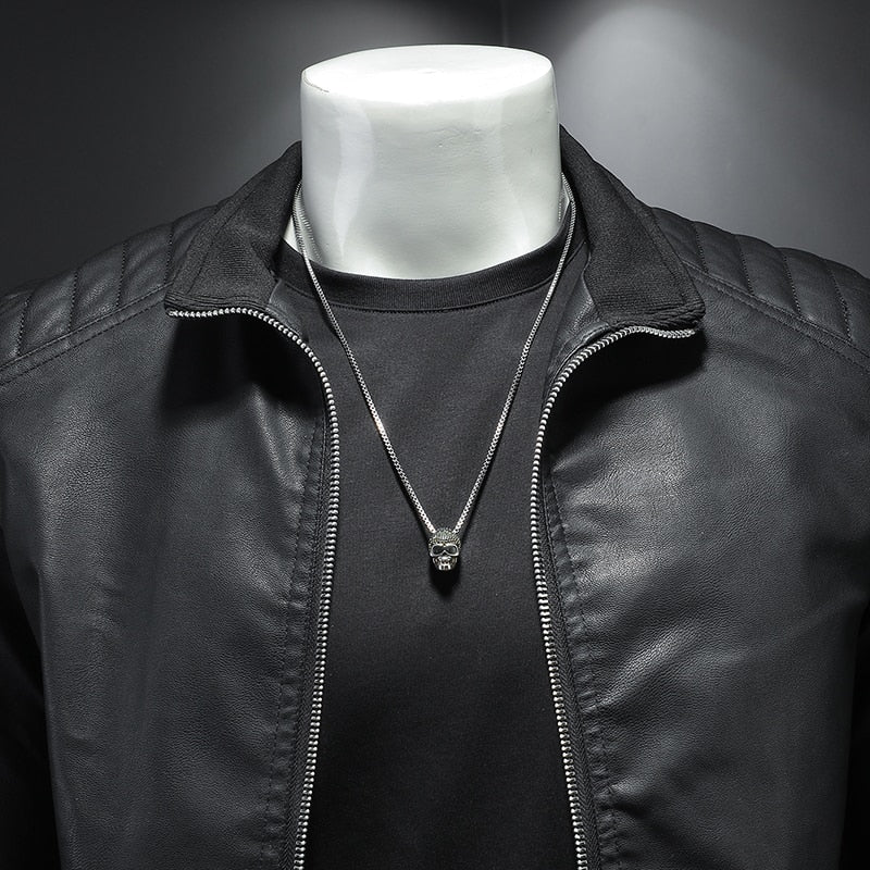 Men's Plain Leather Jacket