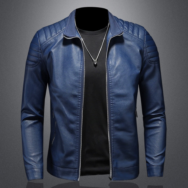 Men's Plain Leather Jacket
